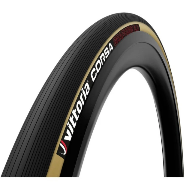 Boyau Vittoria Corsa Graphène 2.0 700x25C (25-622) Noir/Beige 3 Boyau Vittoria Corsa Graphène 2.0 700x25C (25-622) Noir/Beige