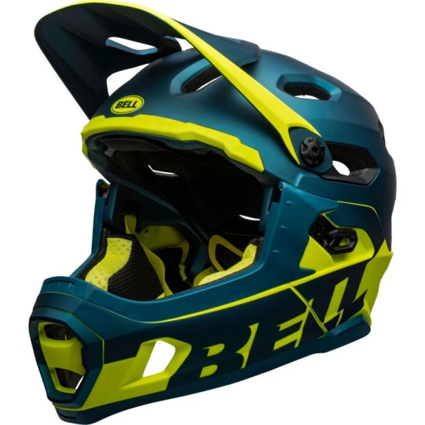 Casque Bell Super DH MIPS Bleu/Jaune Fluo 3 Casque Bell Super DH MIPS Bleu/Jaune Fluo
