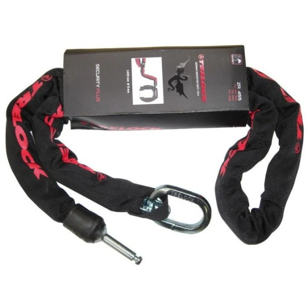 Chaîne Antivol Au Cadre Trelock ZR 455 Noir/Rouge 140cm X 8mm 3 Chaîne Antivol Au Cadre Trelock ZR 455 Noir/Rouge 140cm X 8mm