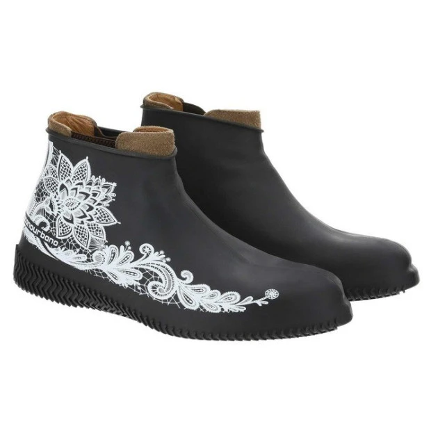 Couvre-Chaussures Tucano Urbano Footerine Noir/Fleur 3 Couvre-Chaussures Tucano Urbano Footerine Noir/Fleur