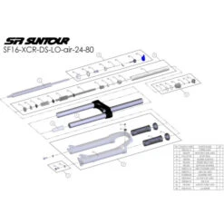 Sr-suntour Fourche Suspendue Sr Suntour VTT XCR Air LO - 24' -Vélo Offre Speciale fourche suspendue sr suntour vtt xcr air lo 24 1