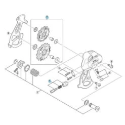 Galets De Dérailleur Shimano Altus RD-M310 5 Galets De Dérailleur Shimano Altus RD-M310 -Vélo Offre Speciale galet derailleur shimano altus alivio 7 8 v y5w899030 1