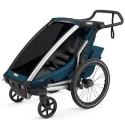 Remorque Enfant Thule Chariot Cross 1 Bleu Majolica -Vélo Offre Speciale remorque enfant thule chariot cross 1 bleu majolica 2