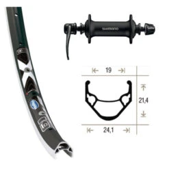 Roue Avant Shimano HB-T3000 / Ryde 28' X-star 19 - 19-622